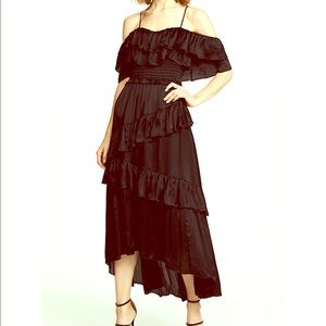 Ulla Johnson cold shoulder ruffle gown